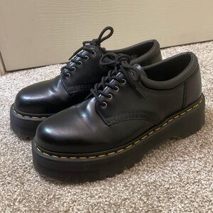 Doc Marten 8053 Black Leather Platforms